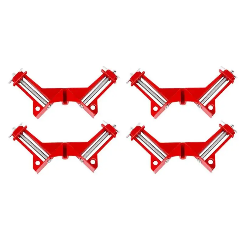 

4pcs 90 Degree Right Angle Clip Picture Frame Fish Tank Woodwork Corner Clamp Fixed Clip Aluminium Alloy Woodworking Hand Tool