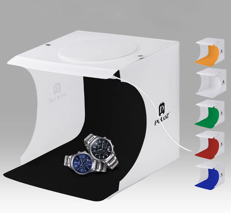 20 x 20cm Portable LED Mini Photo Studio Box plastic Photography