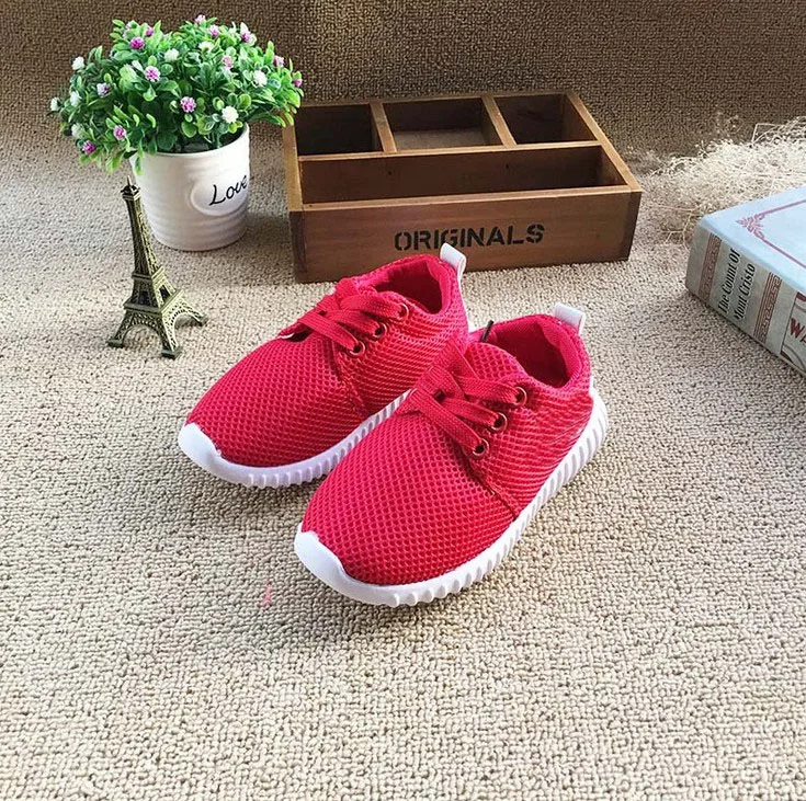 Children girl boy casual shoes soft botton with Mesh sport shoes for Child girl boy shoe