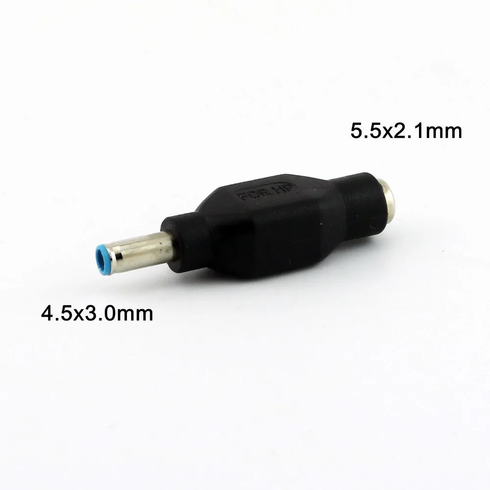 

2x DC Power Adapter 5.5x2.1mm Female Jack To 4.5x3.0mm Male Plug Connector for HP Ultrabook Laptop Straight