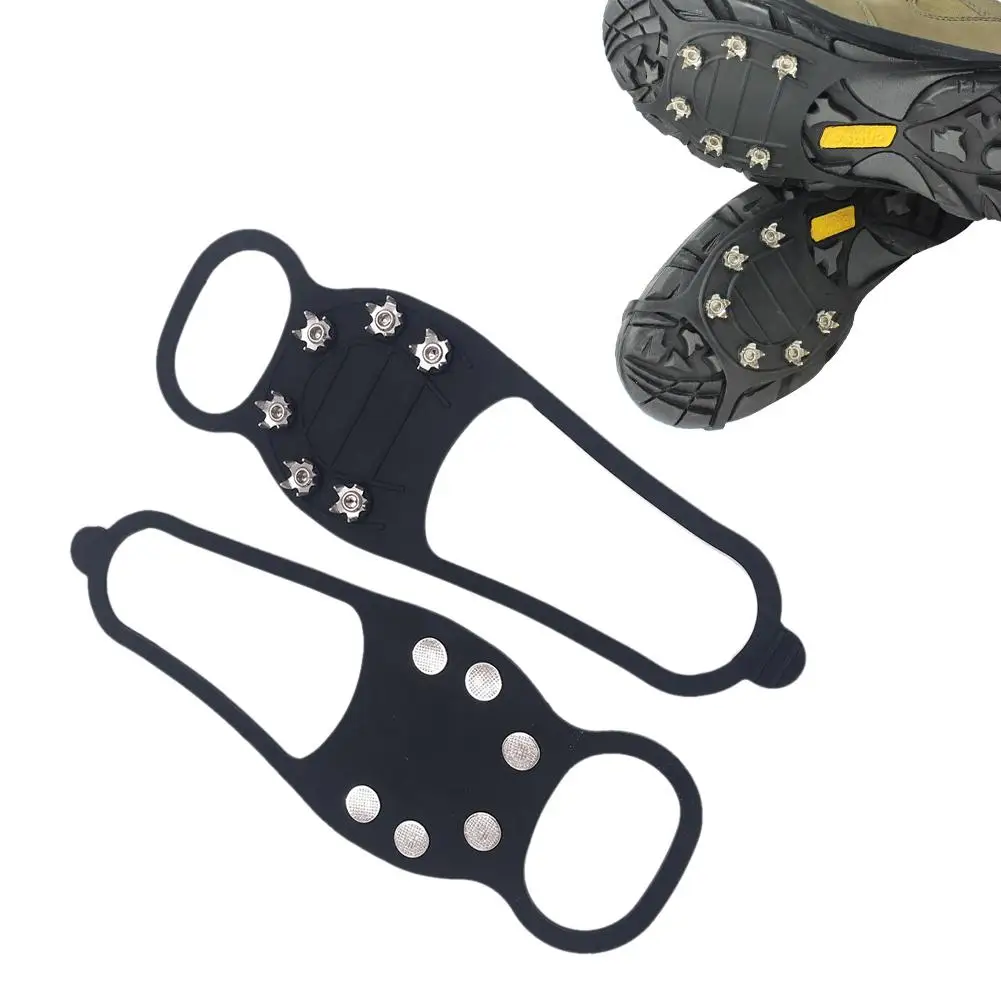 

1 Pair 6 Studs Anti-Skid Snow Ice Climbing Shoes Spikes Grips Crampons Cleats Overshoes