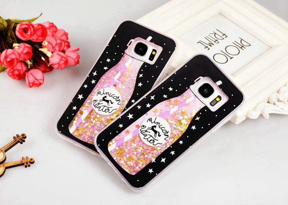 WhaY Quicksand Case For Samsung Galaxy S7 Cover Silicone Bottle Liquid Glitter Cover Back For Samsung S7 Case Fundas Coque Capa  (5)