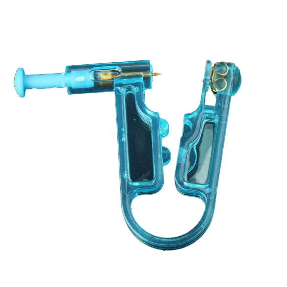 Disposable Healthy Piercing Gun Pierce KitAsepsis Golden Rhinestone Ear