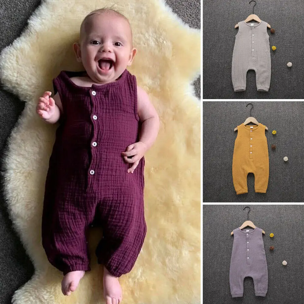 لطيف الوليد طفل رضيع فتاة أكمام القطن رومبير بذلة الملابس ملابس Sunsuit جديد 2019