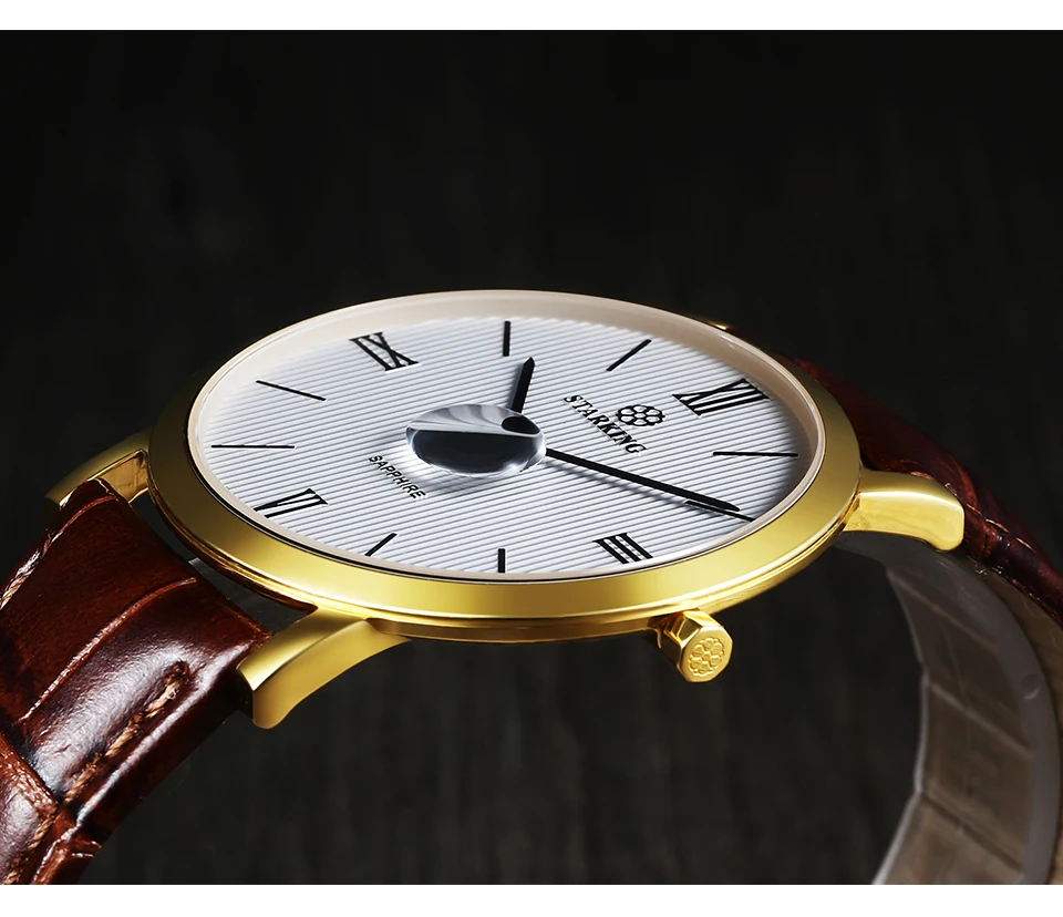 STARKING 6 мм тонкие сапфировые женские часы из нержавеющей стали японские кварцевые Movt Модные Винтажные женские наручные часы Relogio Feminino