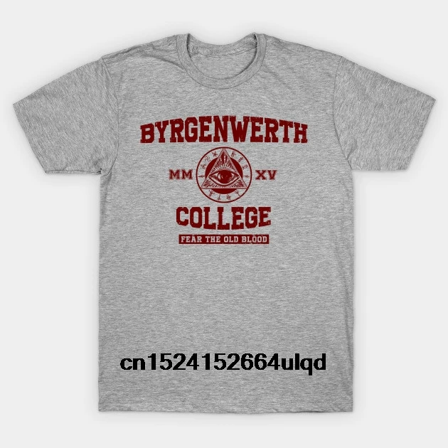 

100% Cotton O-neck Custom Printed Tshirt Men T shirt Byrgenwerth College - Bloodborne T-Shirt O-Neck Cotton Short