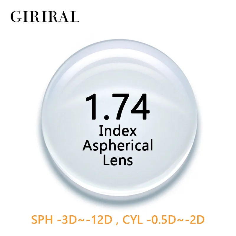1.74 Index CR-39 Single Version lenses eye optical Clear Aspheric prescription Myopia glasses #1.74CR | Аксессуары для одежды
