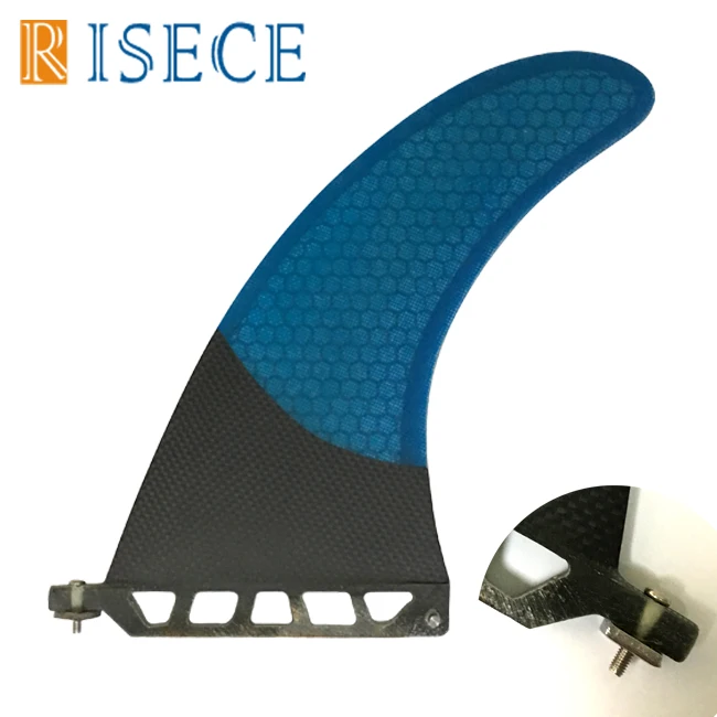 Longboard Single Fins 9 inch Surfboard Center Fin Carbon Fibre Paddle