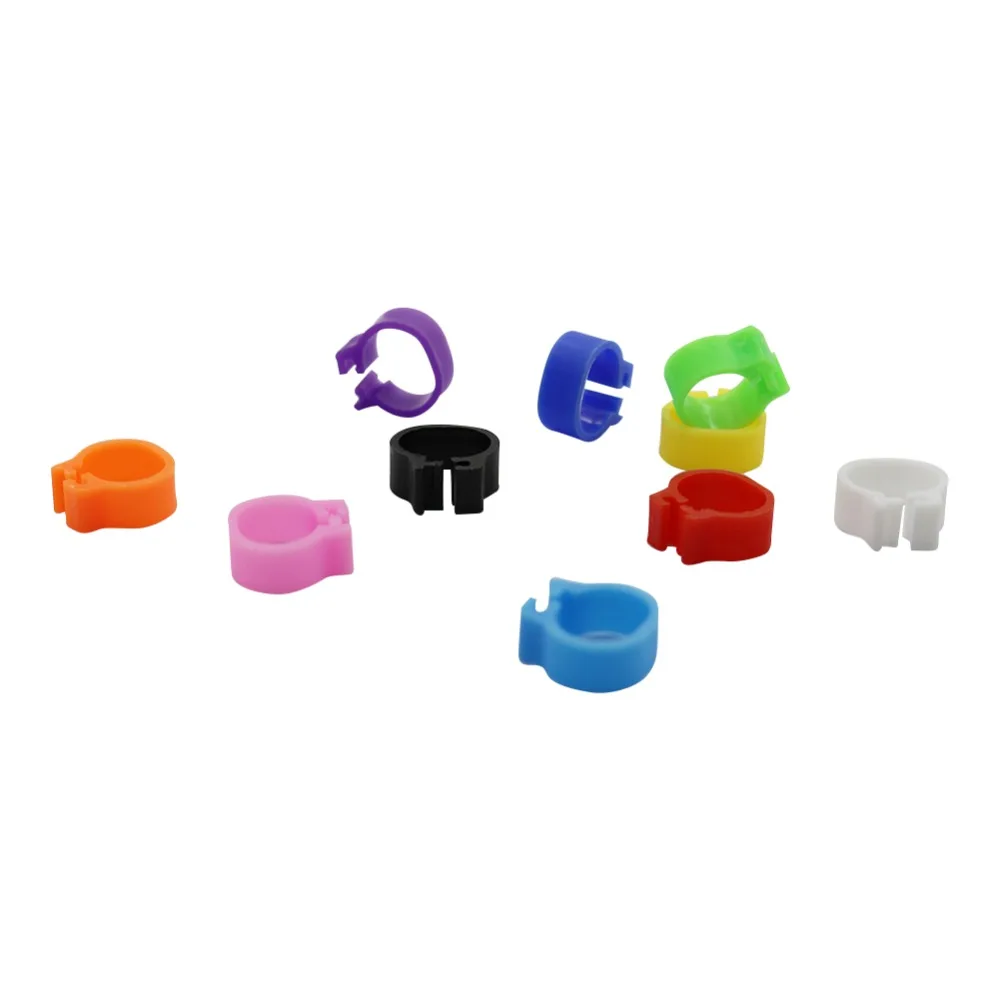 400 Pcs 8mm Bird foot clip ring Pigeon Training tools 10 Colors Bird Parrot Feeding Identification Foot Ring Animal Supplies - Image 3