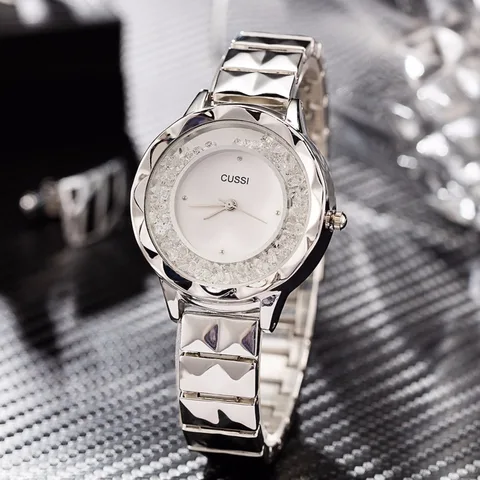 Relógios para Mulheres de Luxo Relógios de Pulso de Quartzo Relógios para Mulheres Relógio de Prata Moda Pulseira Vestido Relógios Relógio Feminino 2020
