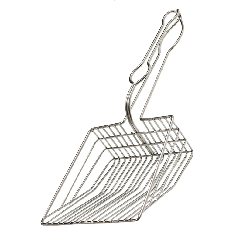Cat Litter Cleaning Tool Stainless Steel Scoop, Durable Kitten Poop Litter Boxes Shovel, Easy to Clean Cat Litter Cleaning Tool Stainless Steel Scoop, Durable Kitten Poop Litter Boxes Shovel, Easy to Clean