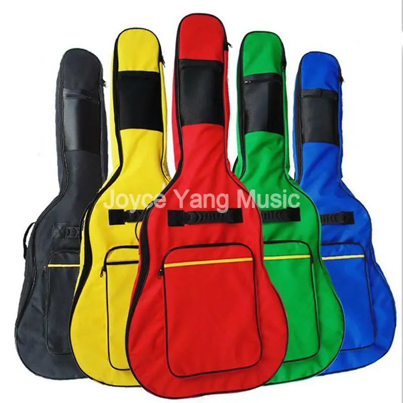 

5 Colors 40" 41" Acoustic Guitar Bag Double Straps Padded Guitar Soft Case Gig Bag Free Shipping Wholesales