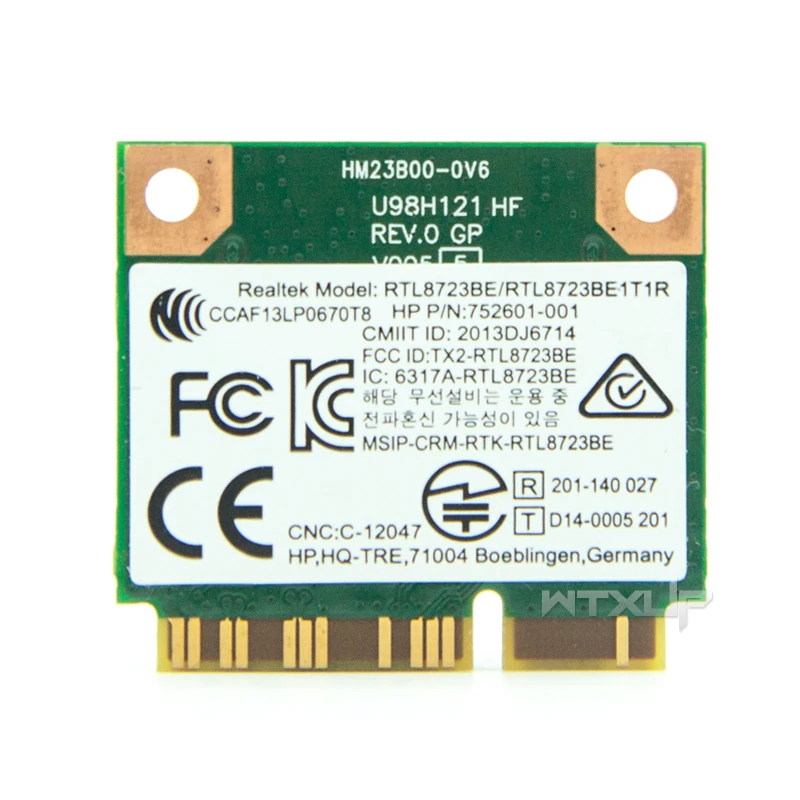 Wifi 300 Мбит/с+ Bluetooth 4,0 MINI PCI-E карта для RTL8723BE SPS 753077-001 wifi сетевая карта для Hp 470 455 450 G2