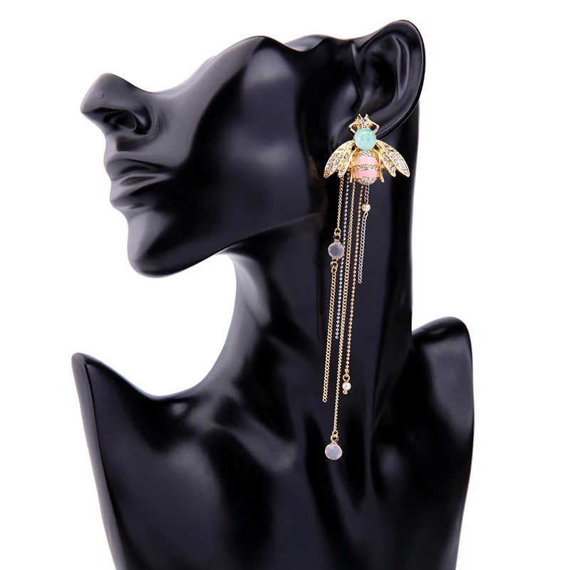 

Stud earrings female fashion personality joker adorn article Ms bee long tassels pendant accessories earrings for women