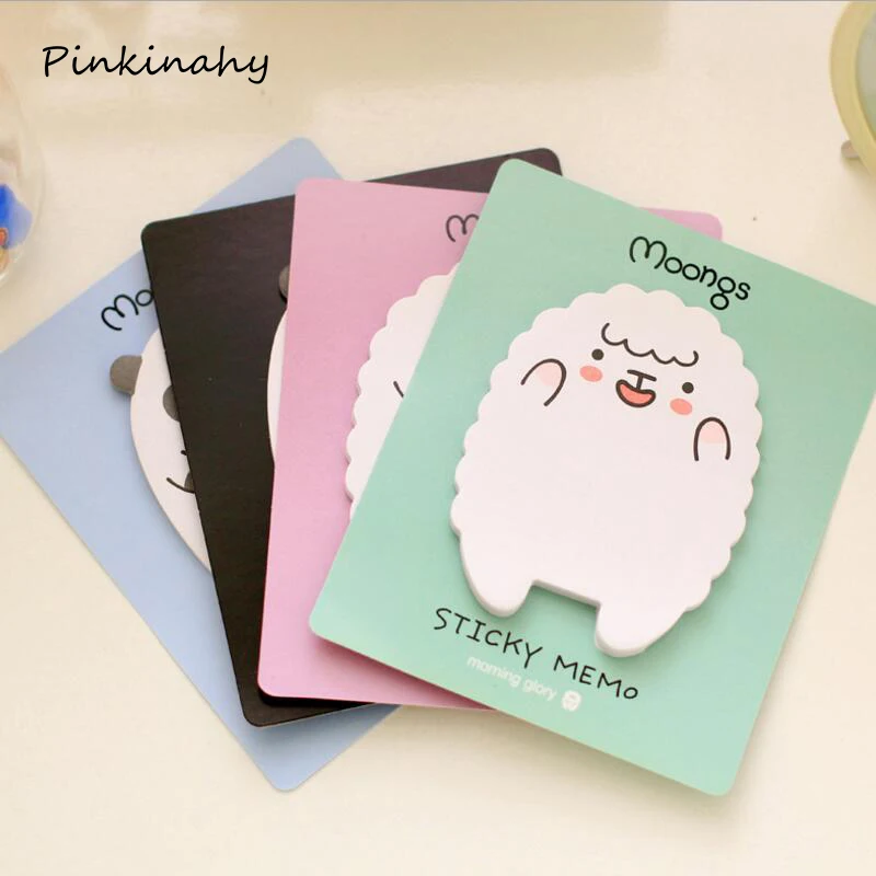 3PCS Cute Kawaii Animal 90 Pages Sheep Memo Pad Panda Memo Pads Sticky Notes Scrapbooking