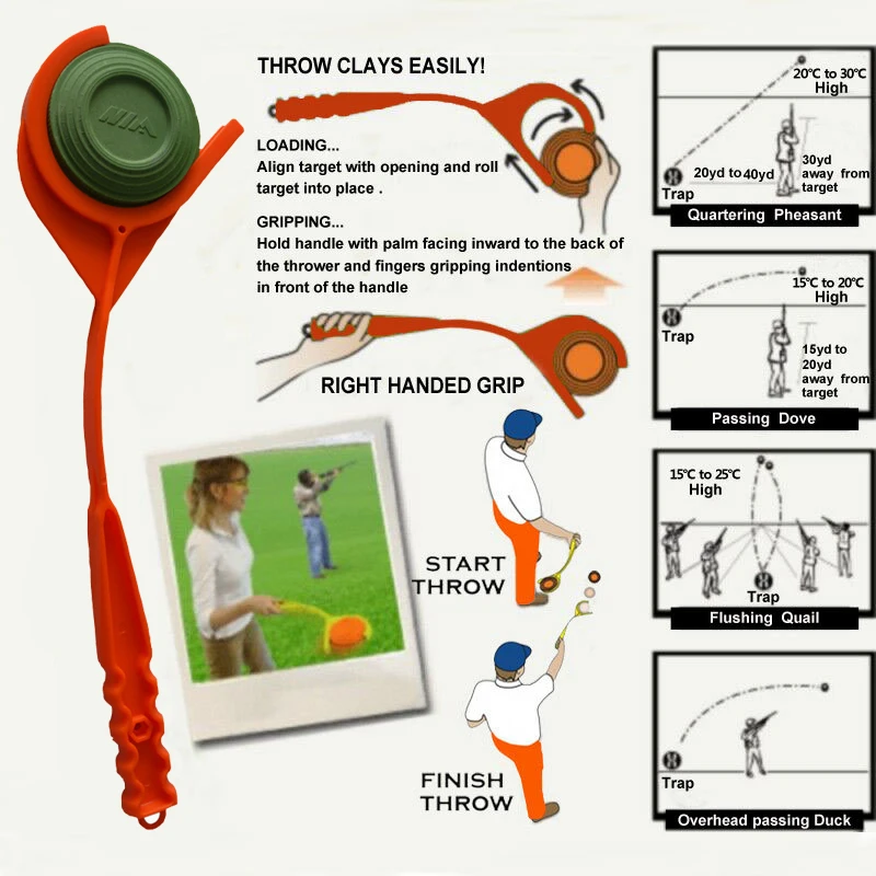 

Swing Hunting Shooting EZ-3 By MTM New Hand Held Tra New Clay Handheld Target Without Target Thrower With Arm