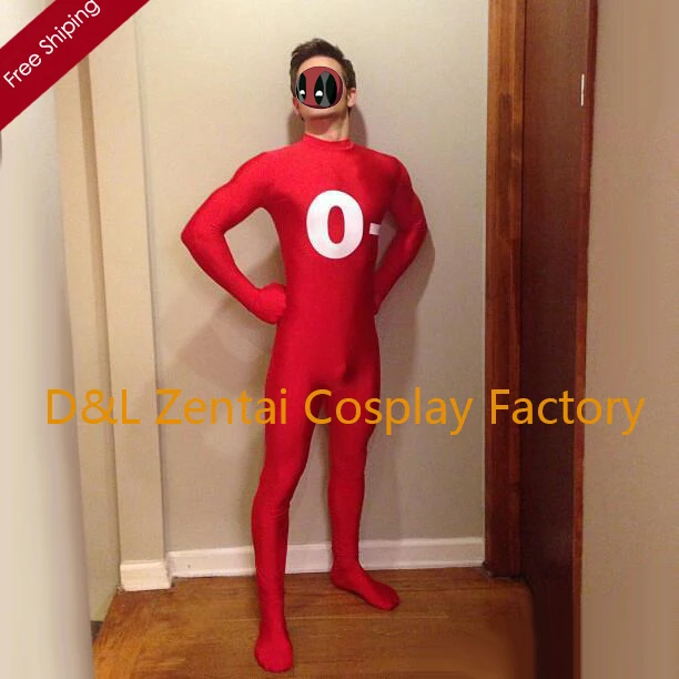 

Free Shipping DHL Adult 2015 Super Hero Costume Red Lycra Spandex Zentai Suit Without Hood LS1419