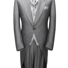 Серебряный жилет галстук светло-серый Костюмы ласточкин хвост ПАЛЬТО МОДНЫЙ Портной сделал Terno Masculino одна кнопка Свадебные костюмы для мужчин тонкий