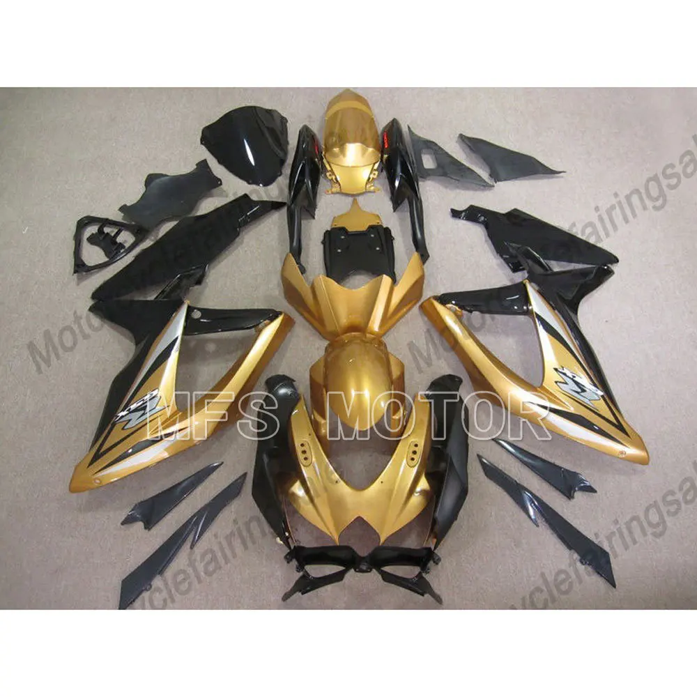 

For Suzuki GSXR600/750 K8 2008 2009 2010 08 09 Injection ABS Fairing Kits GSXR600 750 08 09 10 - Others - Black/Golden