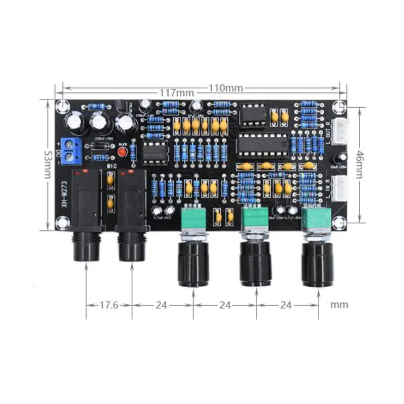 XH-M273 PT2399 цифровые микрофонные усилители доска реверберации караоке OK реверберации NE5532 предварительно усилитель тон доска F4-011