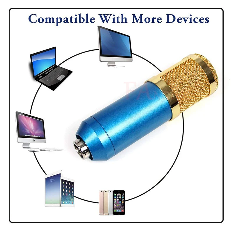 FANGTUOSI BM-800, профессиональный конденсаторный микрофон, 3,5 мм, проводной BM800 микрофон с амортизационным креплением, KTV, караоке, микрофон для компьютера