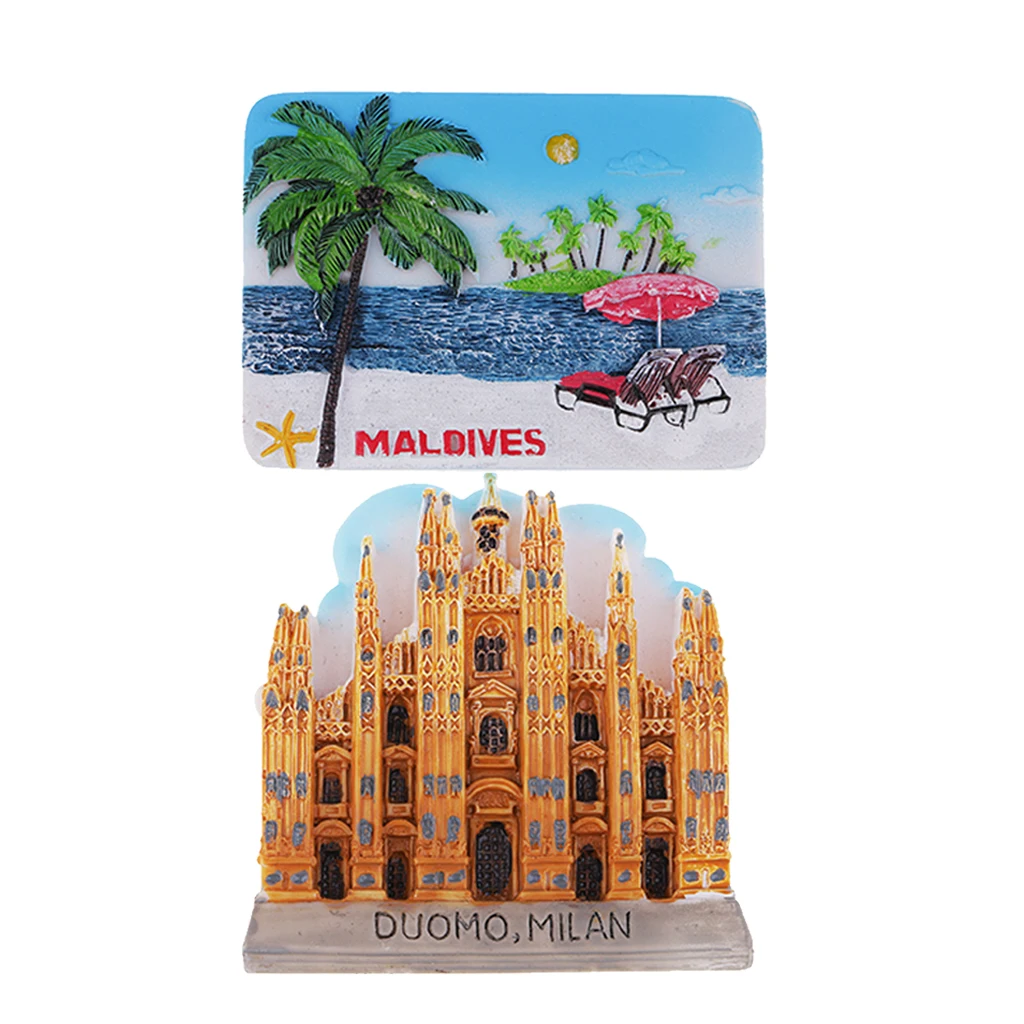 2x Resin Fridge Magnet Refrigerator Stickers Home Decoration