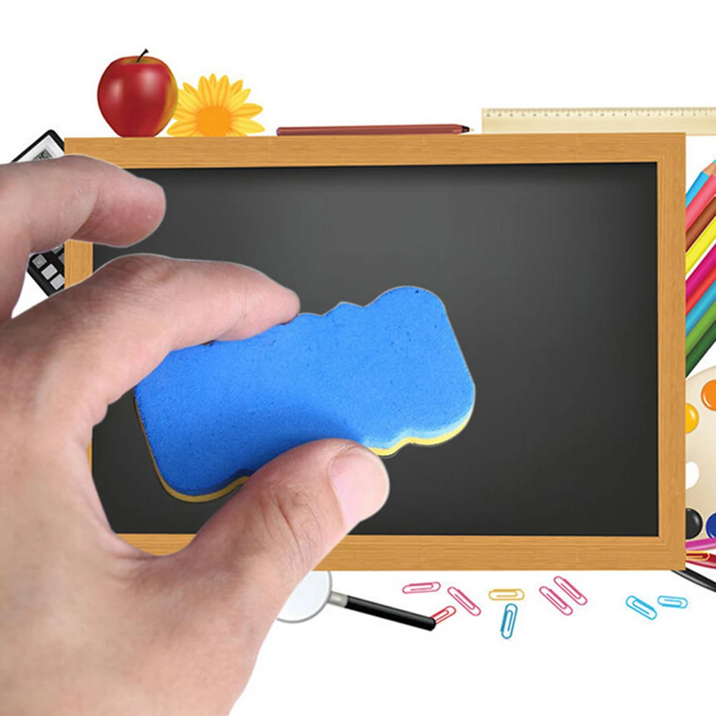 

4PCS 1 Board Whiteboard Blackboard Cleaner Dry Marker Pen Eraser for Office School Supplies Stationery Color Randomly