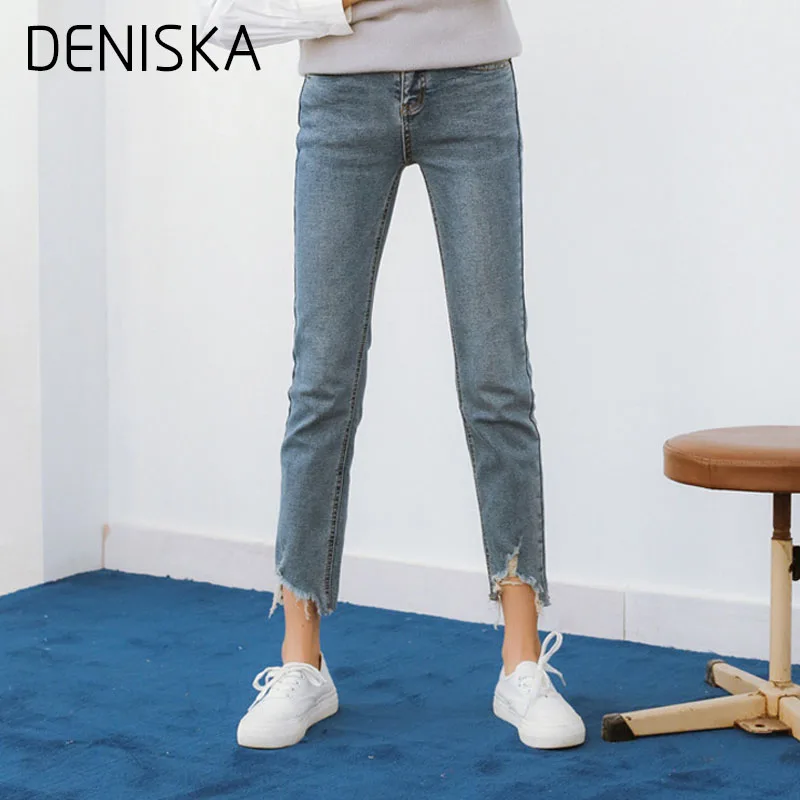 DENISKA Spring 2018 New High waisted Ankle Length Women
