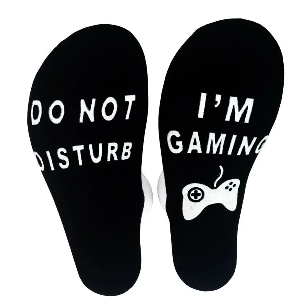 

Hot Sale Unisex Novelty Socks Do Not Disturb I Am Gaming Funny Letter Printed Socks CXZ