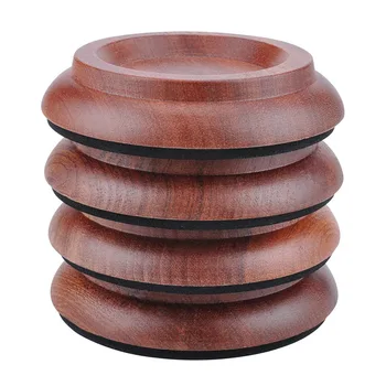 

Newly 4 Pcs Upright Piano Wooden Caster Cups Anti-slip Mat Leg Pads with EVA Protection BN99