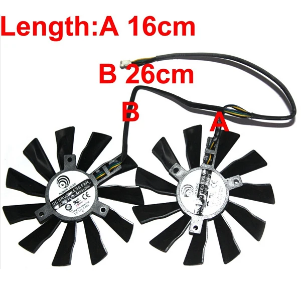 Замена PLD10010S12HH 95 мм 4Pin 12V 0.4A охлаждающий вентилятор для Графика карты MSI R9 290X 280X 270X