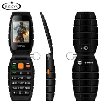 Three SIM Original Phone SERVO V7 2.4″ 3 SIM card 3 standby mobile phone Flashlight GPRS Power Bank Russian keyboard Cellphone