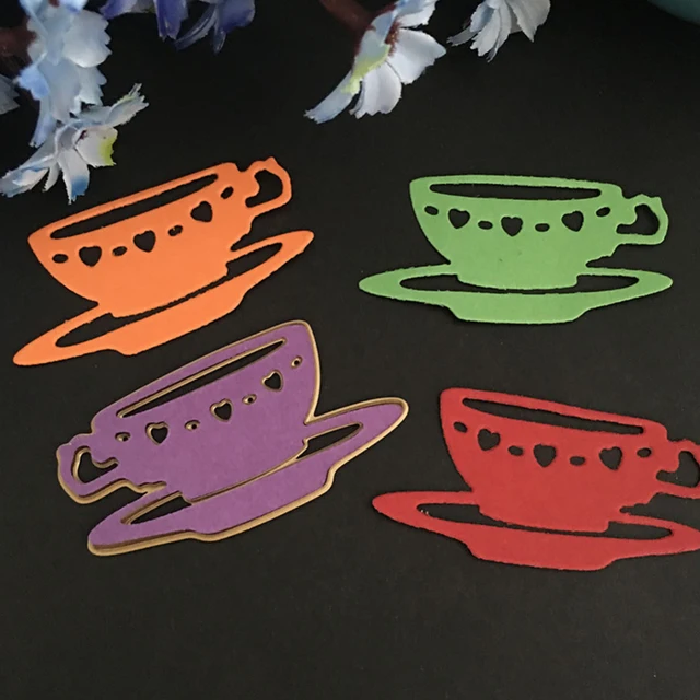 Flower Tea cup Coffee die Metal cutting dies DIY Album Paper Card