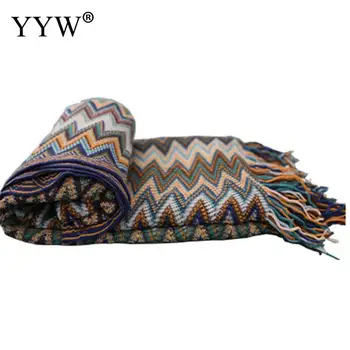 

Home Textile Acrylic Soft Tassel Blanket Knitted Throw Grey Sofa Blankets with Tassels Air Conditioner Throw Blanket 130x170cm