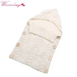 Для новорожденных одежда для малышей Обёрточная бумага для пеленания Одеяло Детская шерстяная вязаная одеяло младенца спальный мешок сна