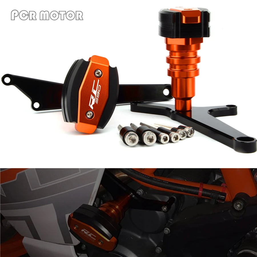 

2017 New Falling protection For KTM RC 390 RC390 2014 2015 2016 2017 CNC Motorcycle Frame Sliders Anti Crash Protector
