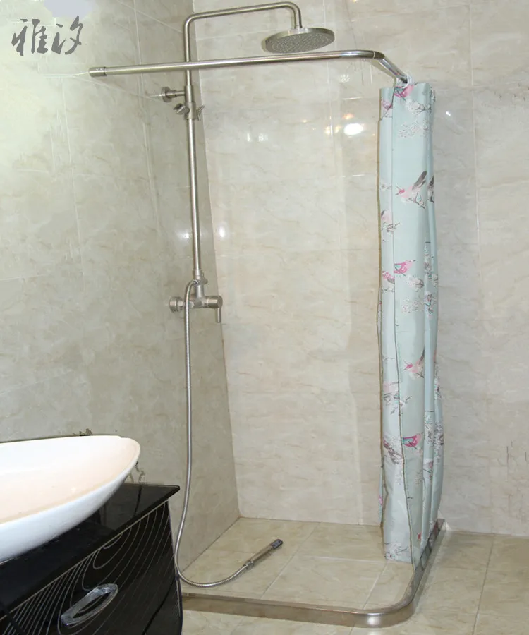 Custom Right Angle L Shaped Small Curved Stainless Steel Shower L Shaped Small Curved Stainless Steel