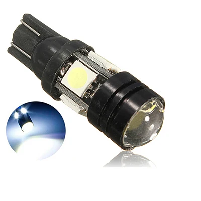

White Aluminum DC 12V T10 2.5W 180LM 4 SMD 5050 LED Auto Car Light High Power Car LED Lamp 1PC