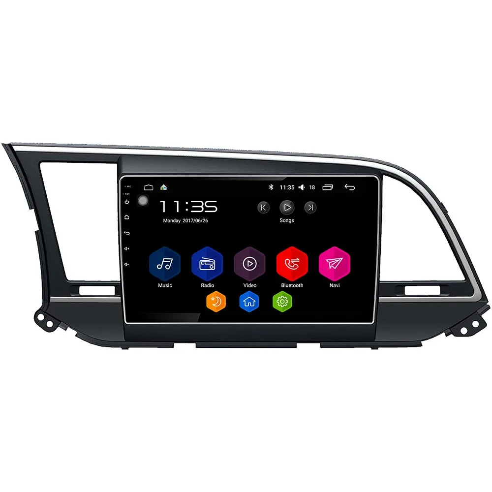 Для Hyundai Elantra соната 2016 9 дюймов Все сенсорные кнопки Android 6.0.1 OS 4 ядра 16 г без | Автомагнитолы -32827612717