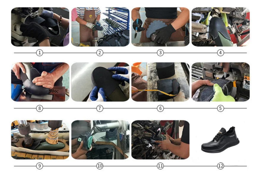 Летняя дышащая мужская защитная Рабочая обувь из натуральной кожи со стальным носком; уличные Нескользящие кроссовки; мужские ботинки для защиты от рыбалки