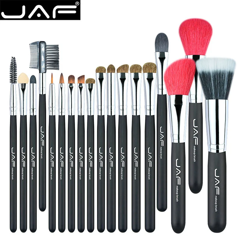 

JAF Professional 18Pcs Makup Brushes Set Premiuim Foundation Powder Contour Blusher Cosmetic Blending pinceis de maquiagem kits