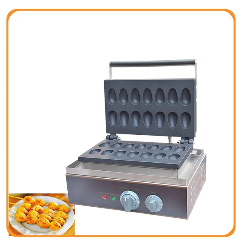 110V 220V Commercial 14 Holes Electric Fried Quail Eggs Iron Mold Maker