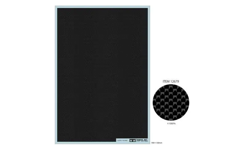

Tamiya 12679 Carbon Pattern Decal Set Plain Weave/Fine,130mm x 190mm