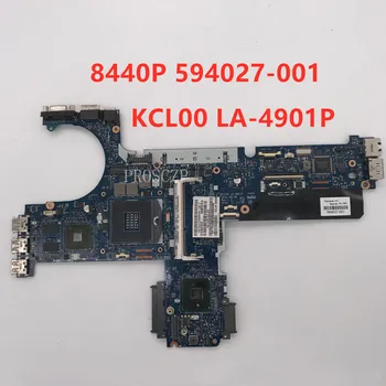 

Free shipping For Elitebook 8440P Laptop motherboard 594027-001 594027-501 594027-601 KCL00 LA-4901P 100% working well
