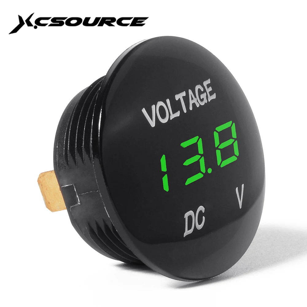 XCSOURCE Universal Digital Display Voltmeter Waterproof Voltage Meter
