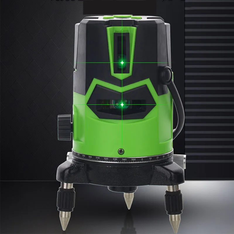 

Laser Level 2/3/5 Lines 2/4/6 Points Green Laser Level Self-leveling Horizontal Vertical 360 Degree Adjustment Glare Level Meter