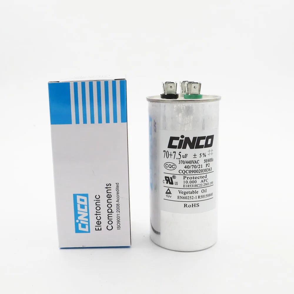 

80 uF 370/440VAC Run Capacitor Air Conditioner Compressor Motor Start CBB65 Aluminum Can P2 CBB65A-1 80mfd mf 450V