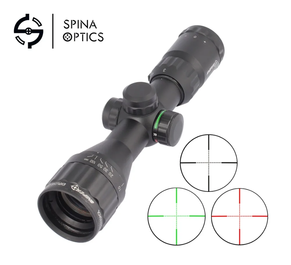 

SPINA OPTICS 3-9x32 Hunting Scope Riflescope Illuminated Red/Green Mil-Dot Tactical Optics Scope For Outdoor Sports