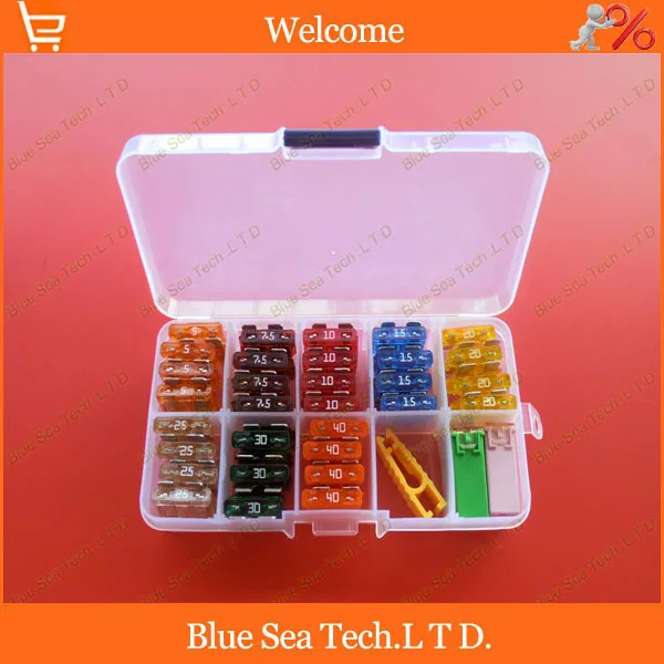 

67pcs 10 models Original New 4S store 5A to 40A Mix Auto fuse Kit with transparent box+Extractor for VW Audi BMW TOYOTA etc.