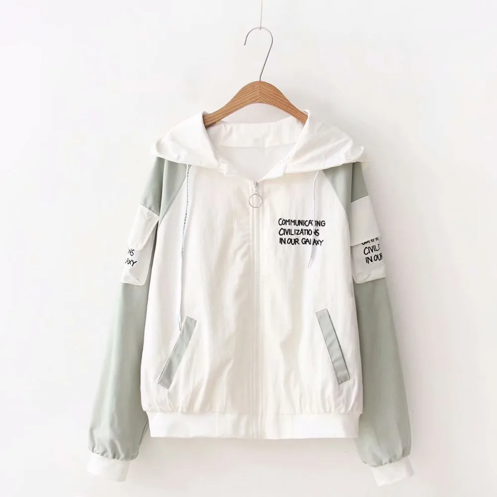 

kobykoyi Women Autumn Casual Jacket Coat Fashion Hooded Cute Pink Color Ladies Coat Kawaii Tops For Women Chaqueta Mujer
